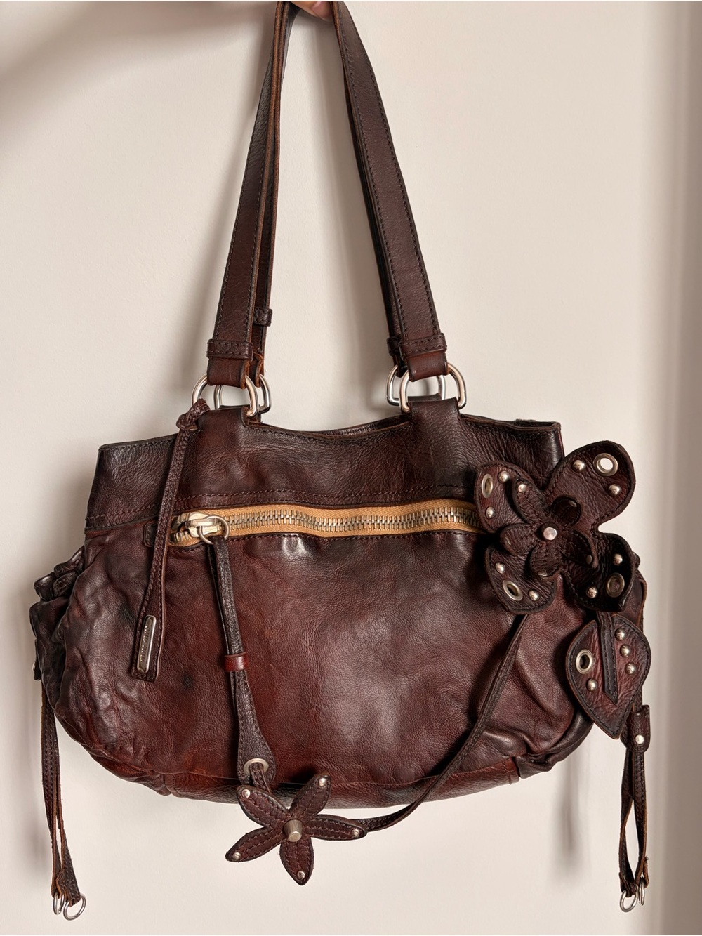 Miu Miu Archive 2006 Leather Flower Pocket Bag - Picture 11 of 11